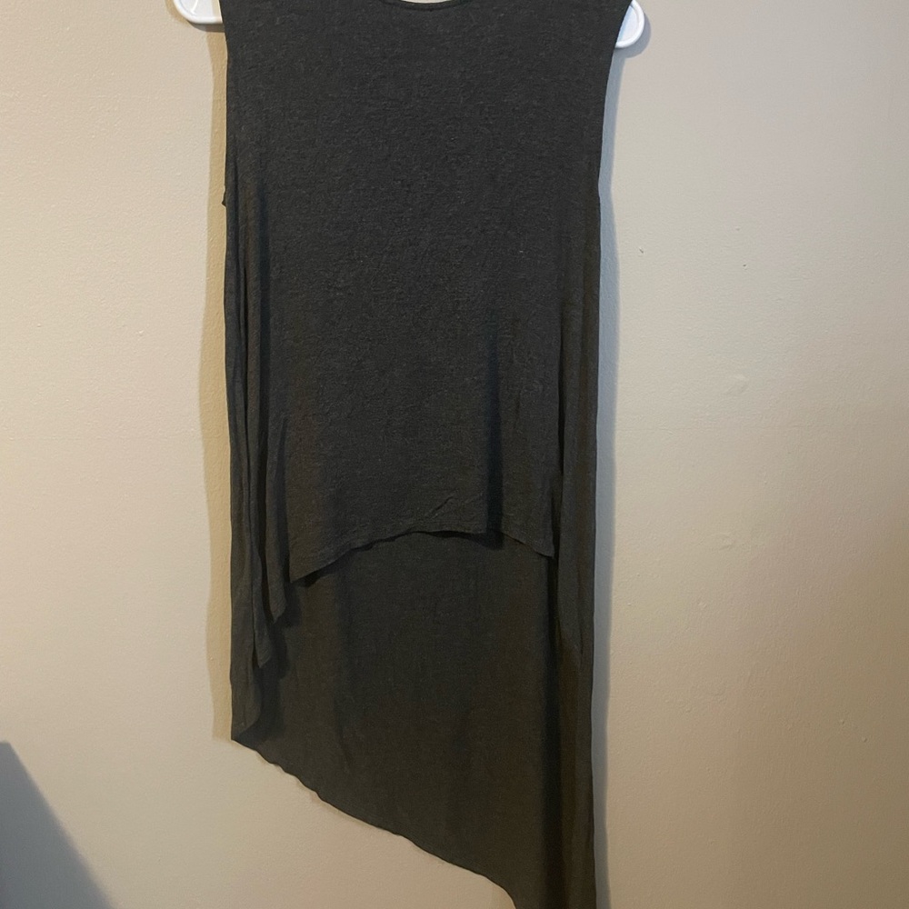 Elegant Gray Asymmetrical shirt